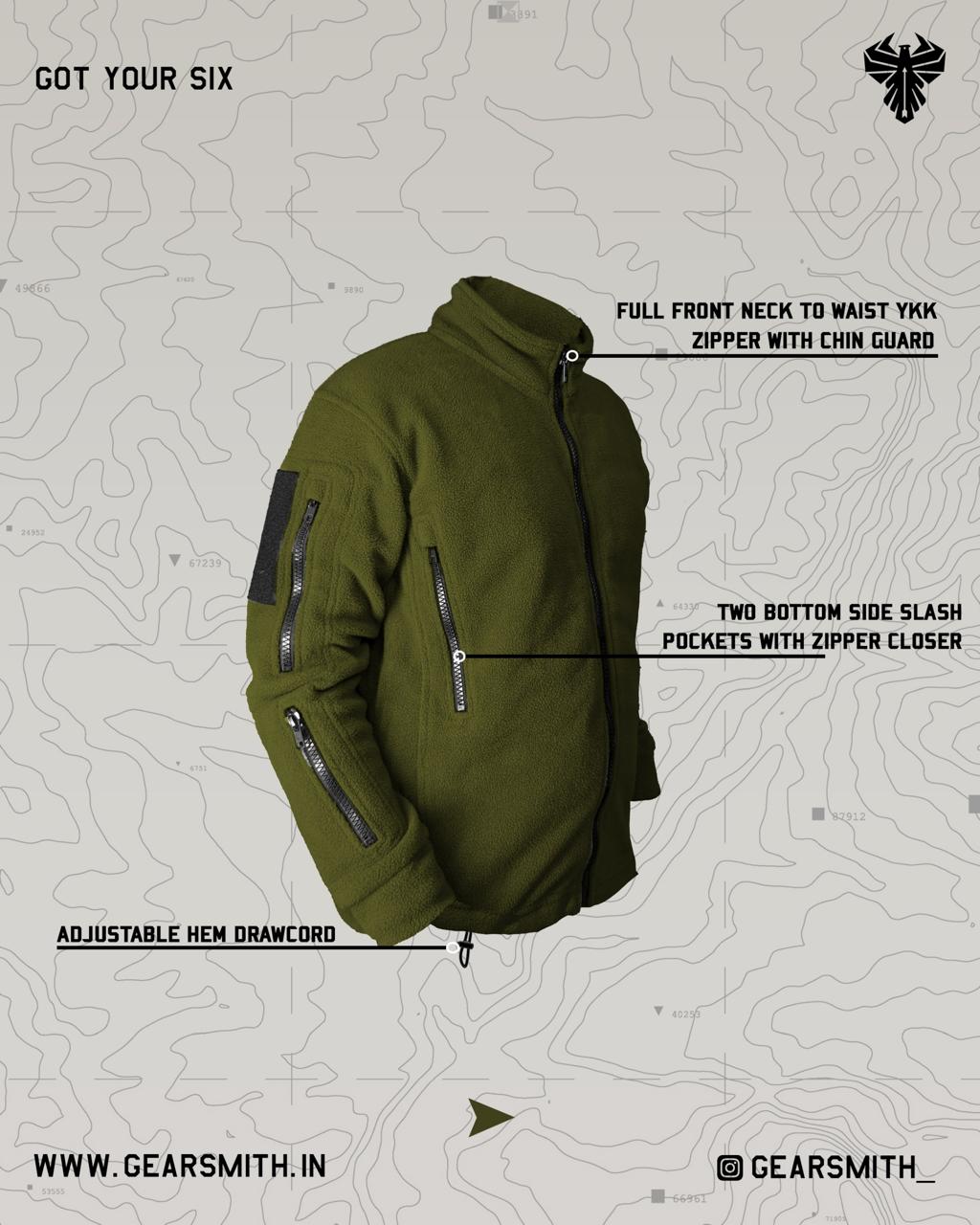 Frostguard MK.1 Tactical Fleece Jacket (Olive Green)
